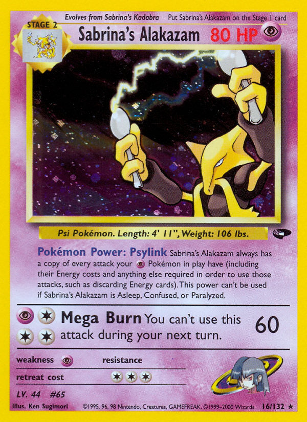 Gym Challenge Holo Sabrina's Alakazam #16/132 unlimited